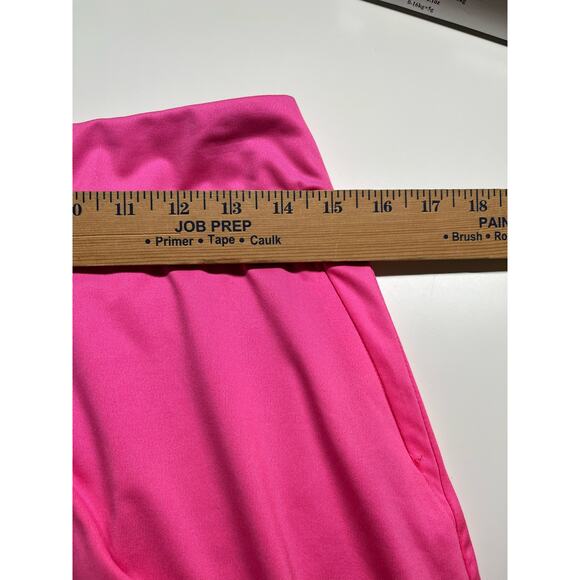 Tail Skort Small Pleated Zip Pocket Neon Pink Black Mini Tennis Prep Athletic - Picture 13 of 16